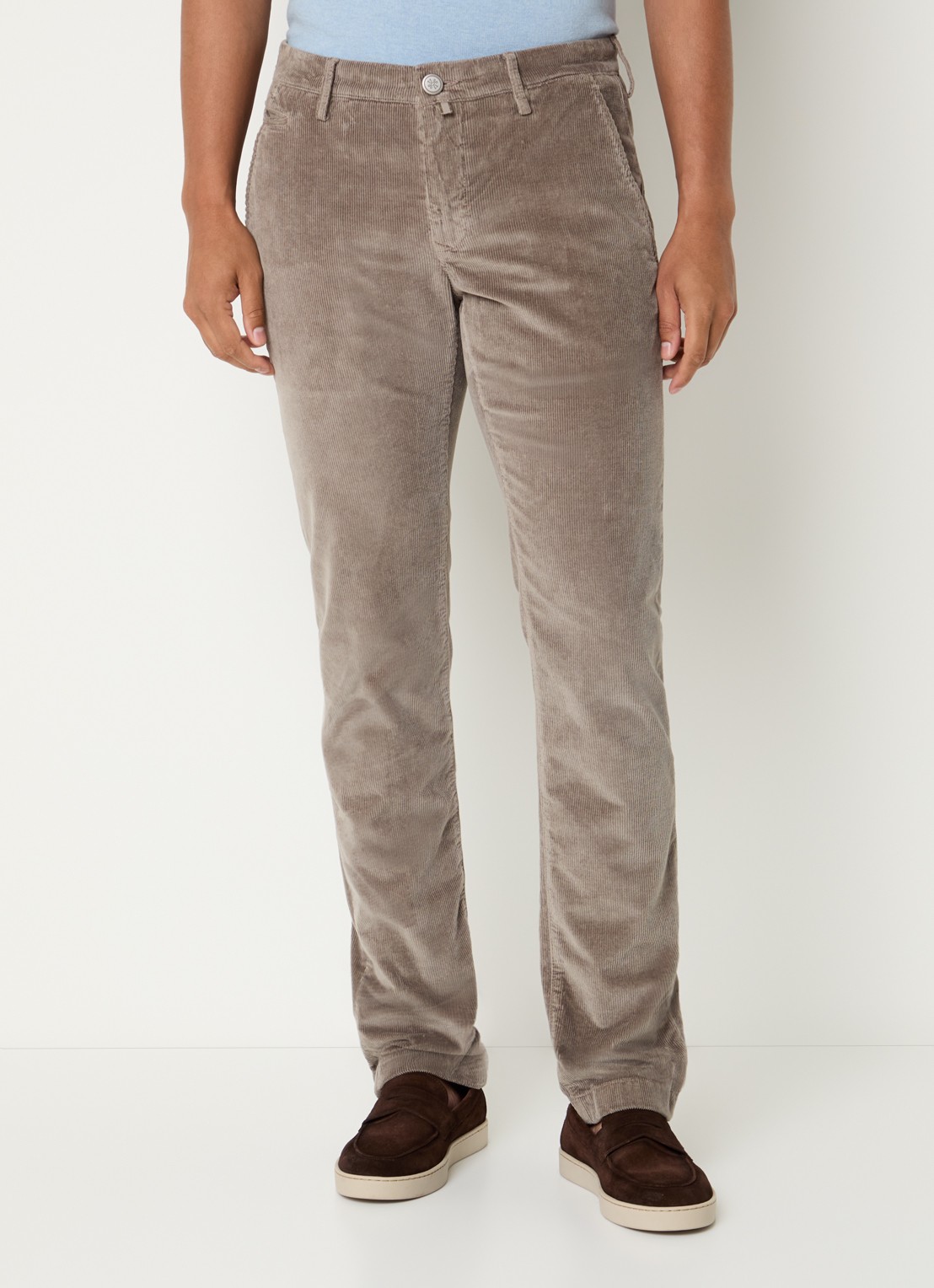 Jacob Cohën Bobby straight fit broek van corduroy - detail grijs