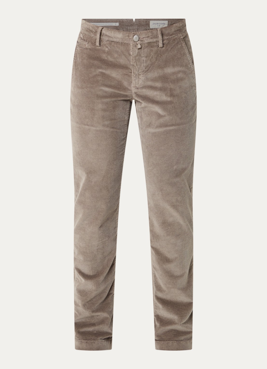 Jacob Cohën Bobby straight fit broek van corduroy - voorkant 3 grijs