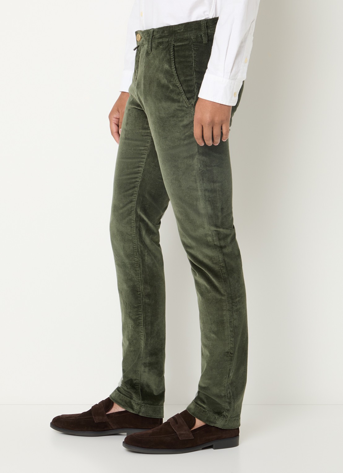 Jacob Cohën Bobby straight fit broek van corduroy - detail 5 groen