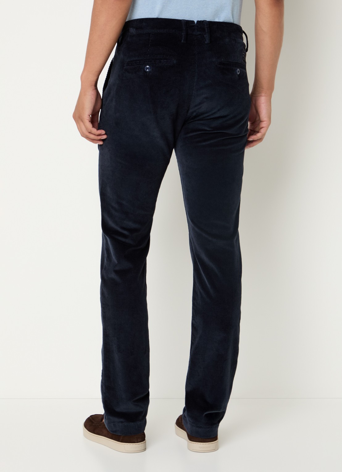 Jacob Cohën Bobby straight fit broek van corduroy - achterkant 5 donkerblauw