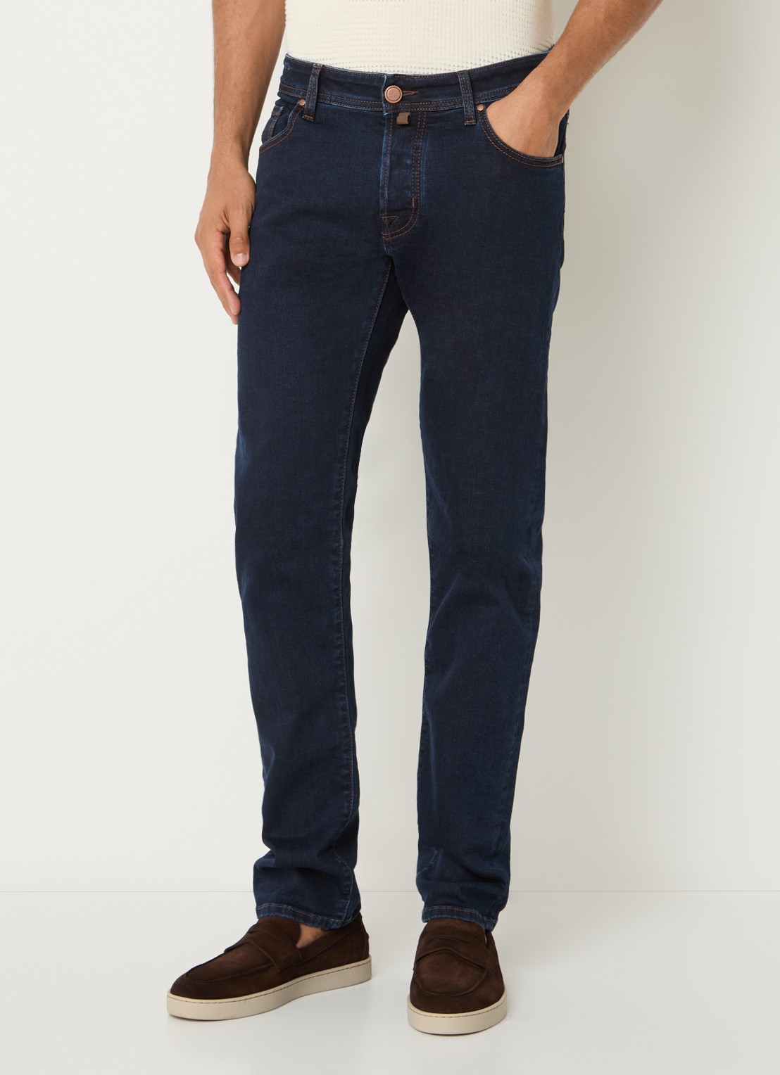 Jacob Cohën Nick 100D slim fit jeans met donkere wassing - detail 3 indigo