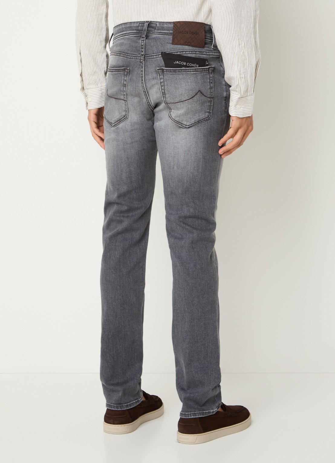Jacob Cohën Nick 600D slim fit jeans met gekleurde wassing - achterkant 5 grijs