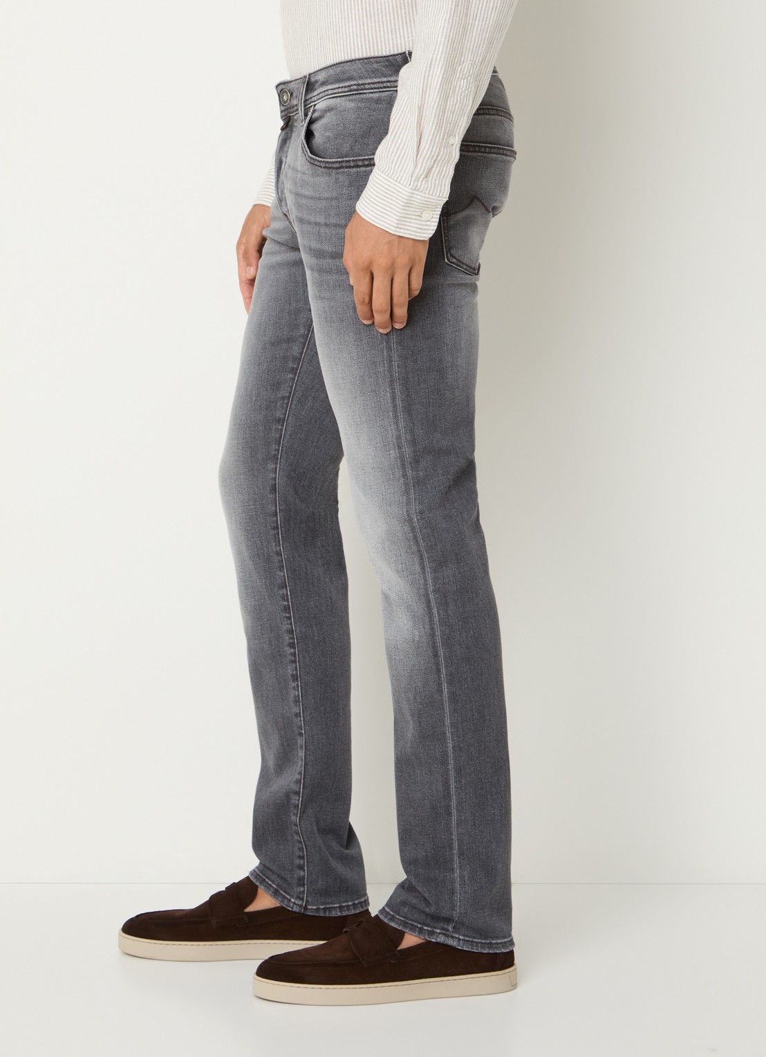 Jacob Cohën Nick 600D slim fit jeans met gekleurde wassing - detail 4 grijs