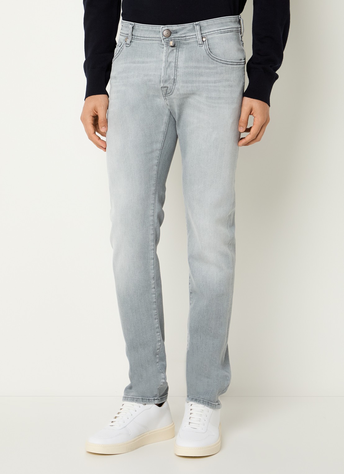 Jacob Cohën Nick skinny jeans met gekleurde wassing - detail 2 lichtgrijs