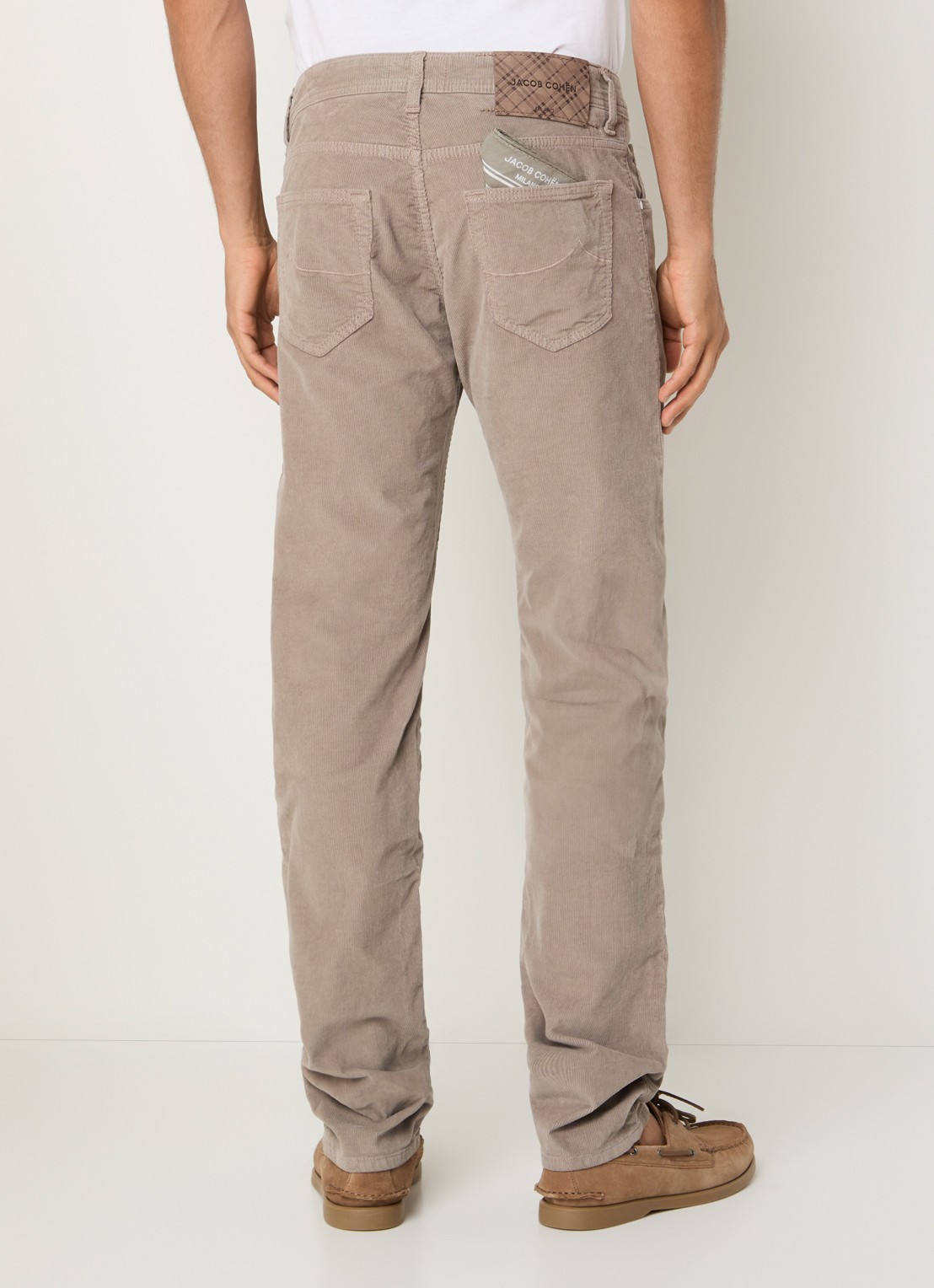 Jacob Cohën Nick slim fit broek van corduroy - achterkant 3 grijs