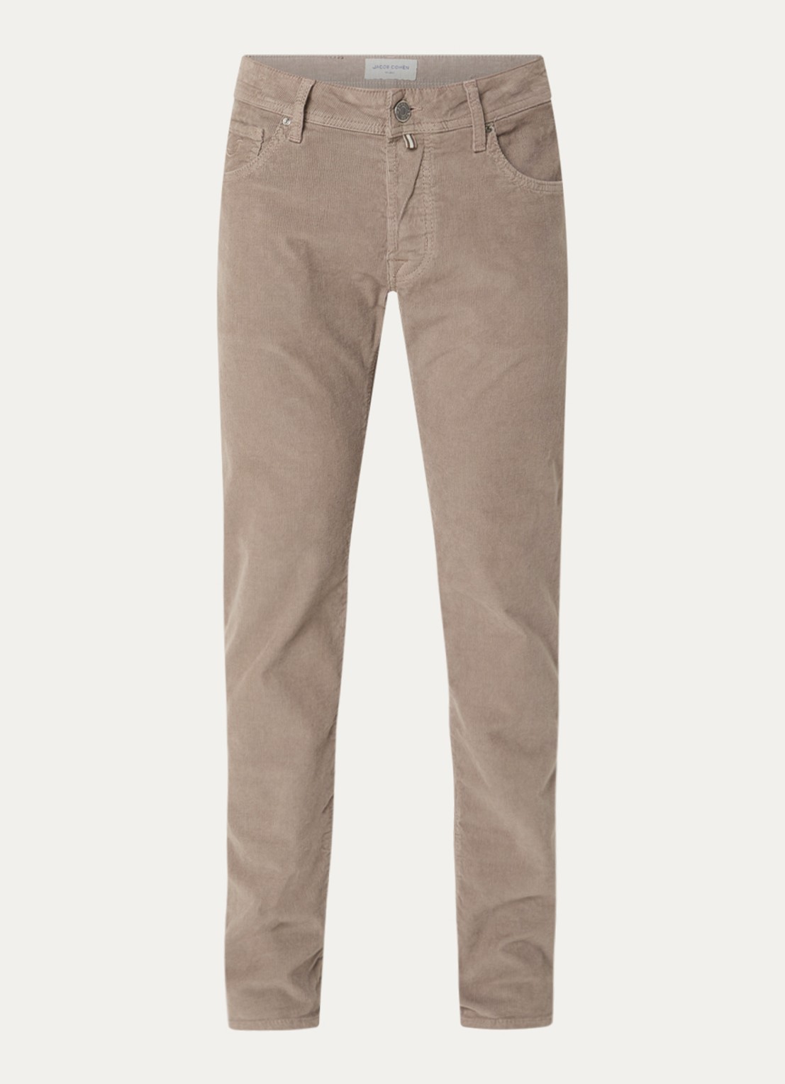 Jacob Cohën Nick slim fit broek van corduroy - voorkant 4 grijs