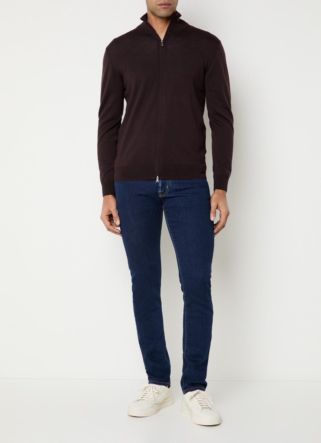 Jacob Cohën Nick slim fit jeans met donkere wassing - voorkant 4 indigo