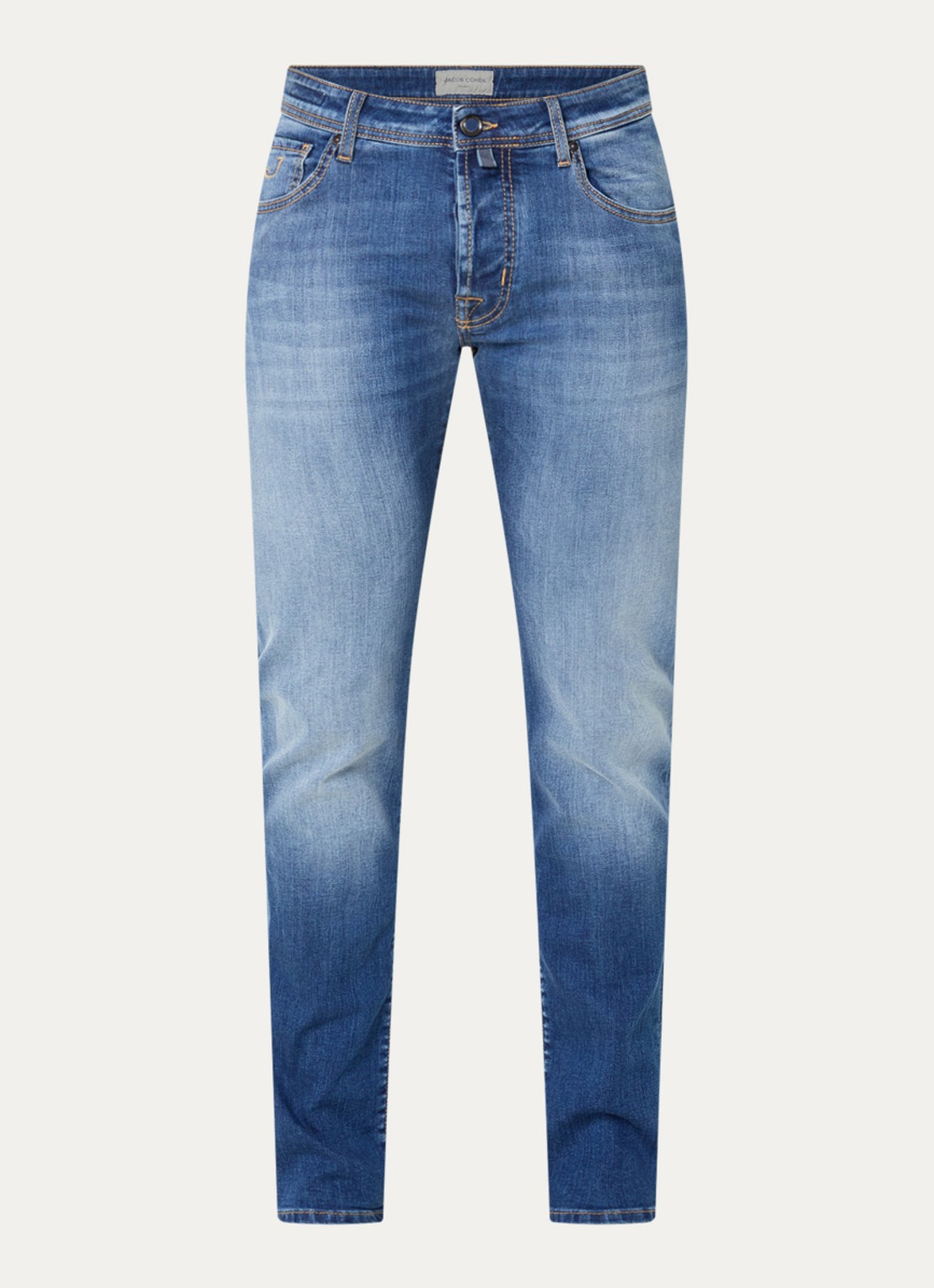 Jacob Cohën Nick slim fit jeans met donkere wassing - voorkant 4 indigo