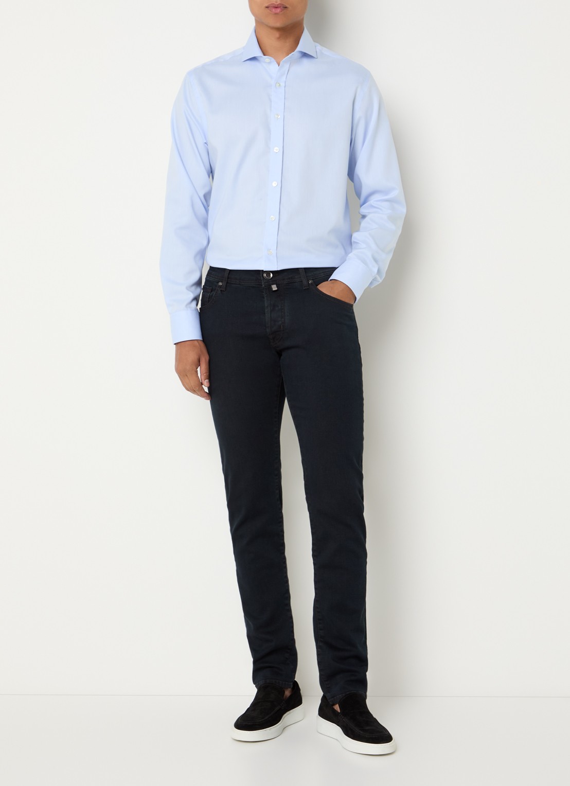 Jacob Cohën Nick slim fit jeans met gekleurde wassing - voorkant 2 indigo