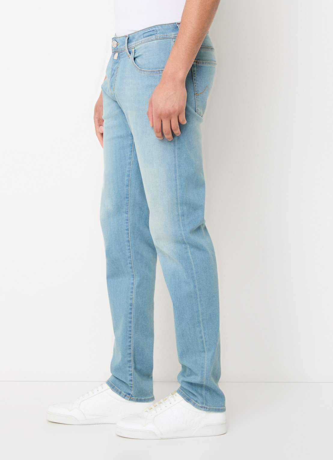 Jacob Cohën Nick slim fit jeans met lichte wassing - detail 2 indigo