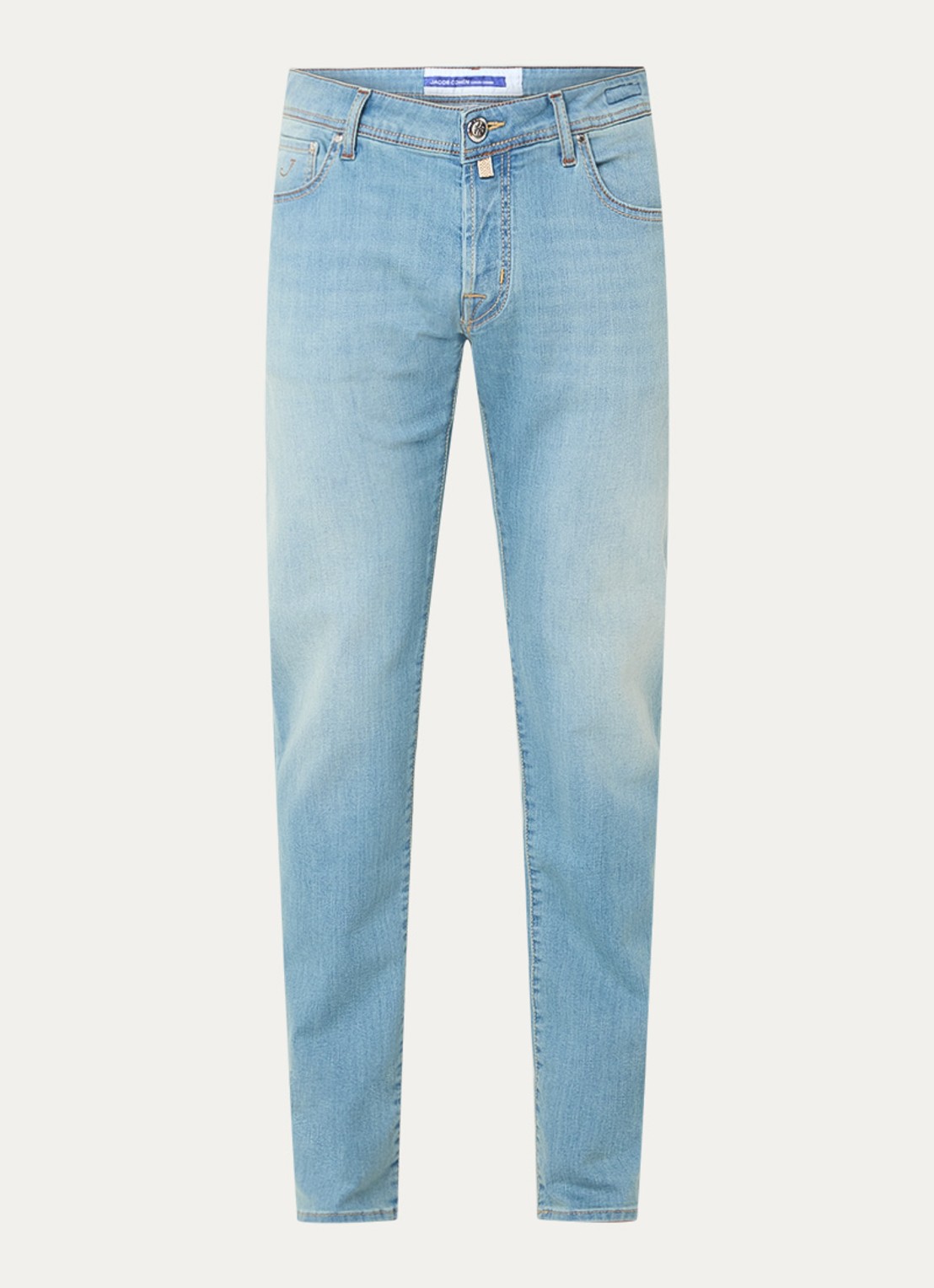 Jacob Cohën Nick slim fit jeans met lichte wassing - voorkant 4 indigo