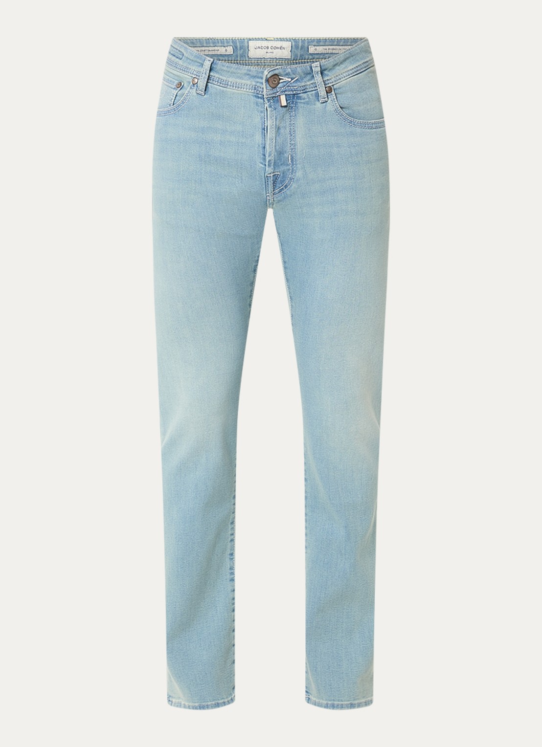 Jacob Cohën Nick slim fit jeans met lichte wassing - voorkant 4 indigo