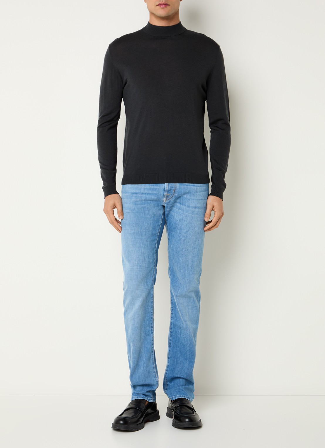 Jacob Cohën Nick slim fit jeans met lichte wassing - voorkant 5 indigo