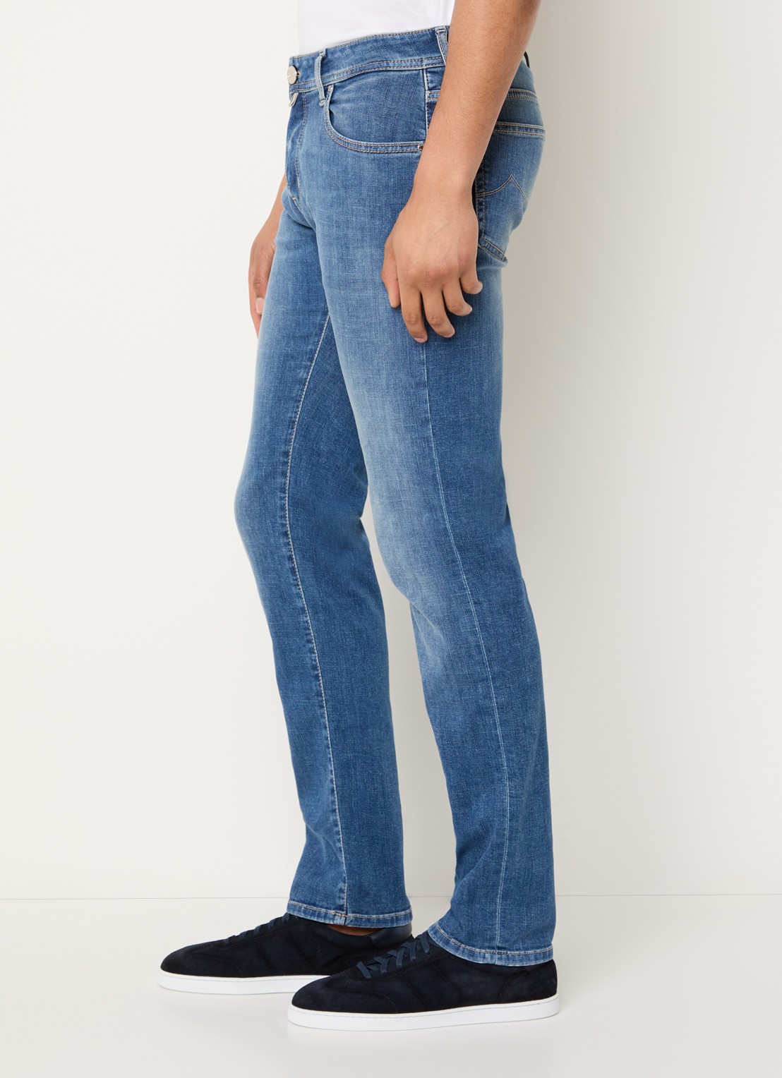 Jacob Cohën Nick slim fit jeans met medium wassing - detail 5 indigo