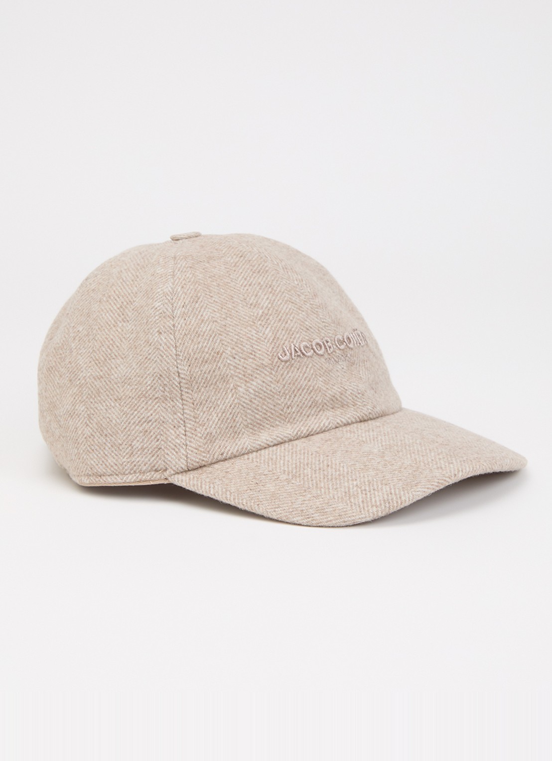 Jacob Cohën Pet in wolblend met logoborduring - voorkant 2 beige