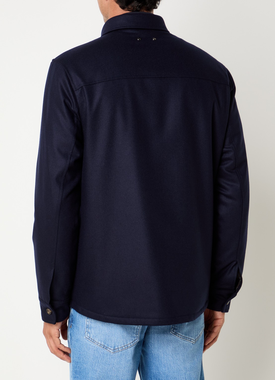 Jacob Cohën Regular fit overshirt met borstzakken - achterkant 2 donkerblauw