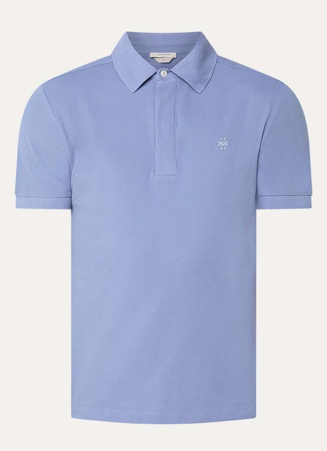 Jacob Cohën Regular fit polo van piqué katoen - voorkant 3 staalblauw