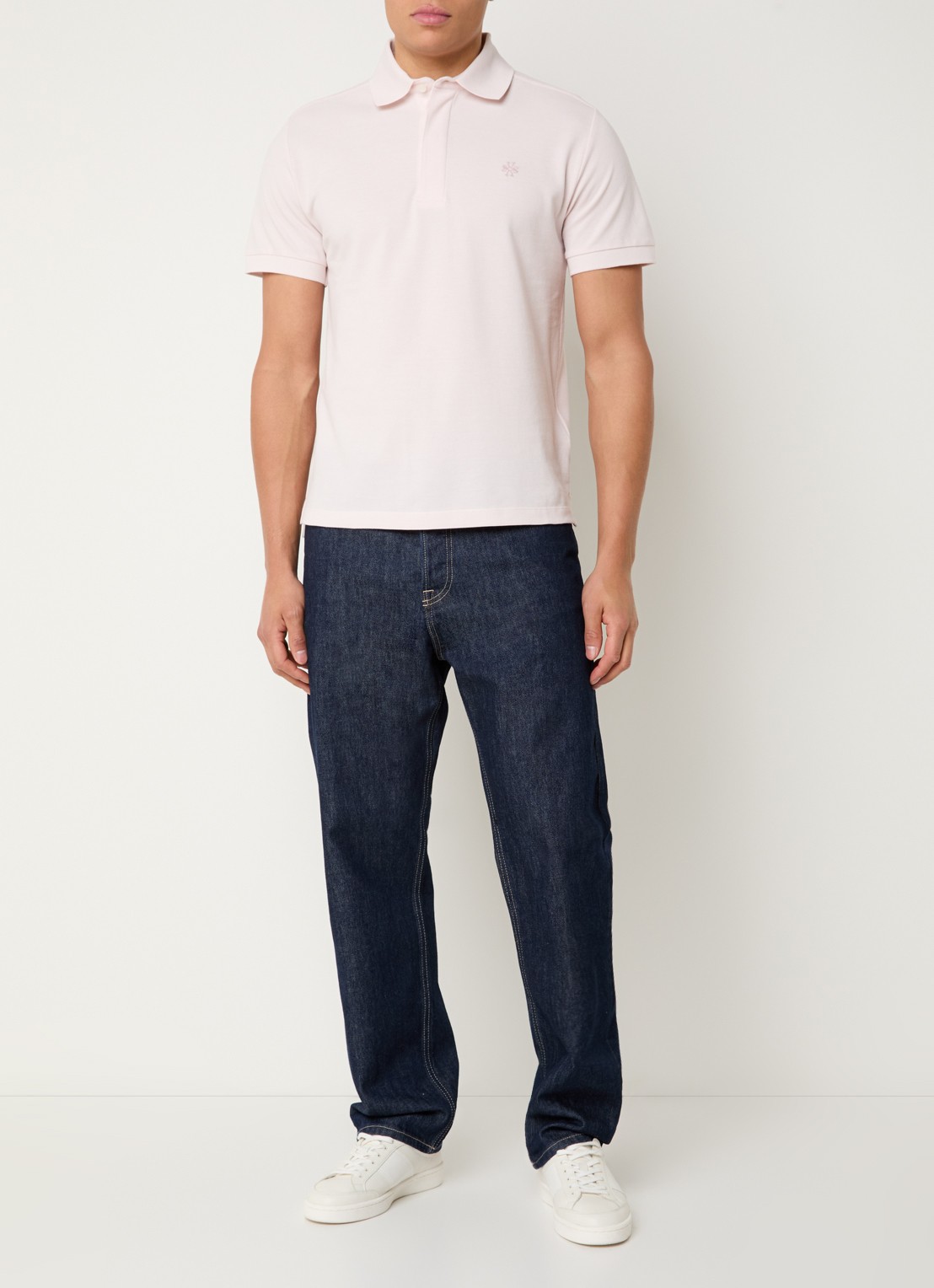 Jacob Cohën Regular fit polo van piqué katoen - voorkant 3 lichtroze