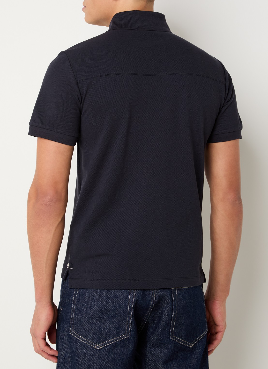 Jacob Cohën Regular fit polo van piqué katoen - achterkant donkerblauw