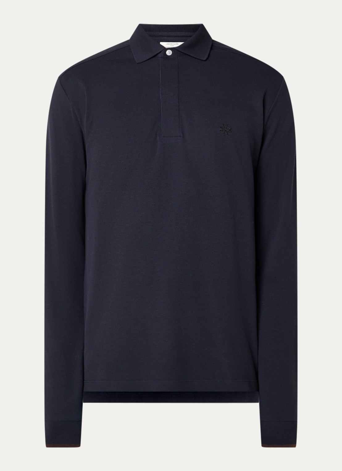 Jacob Cohën Regular fit polo van piqué katoen - voorkant 3 donkerblauw