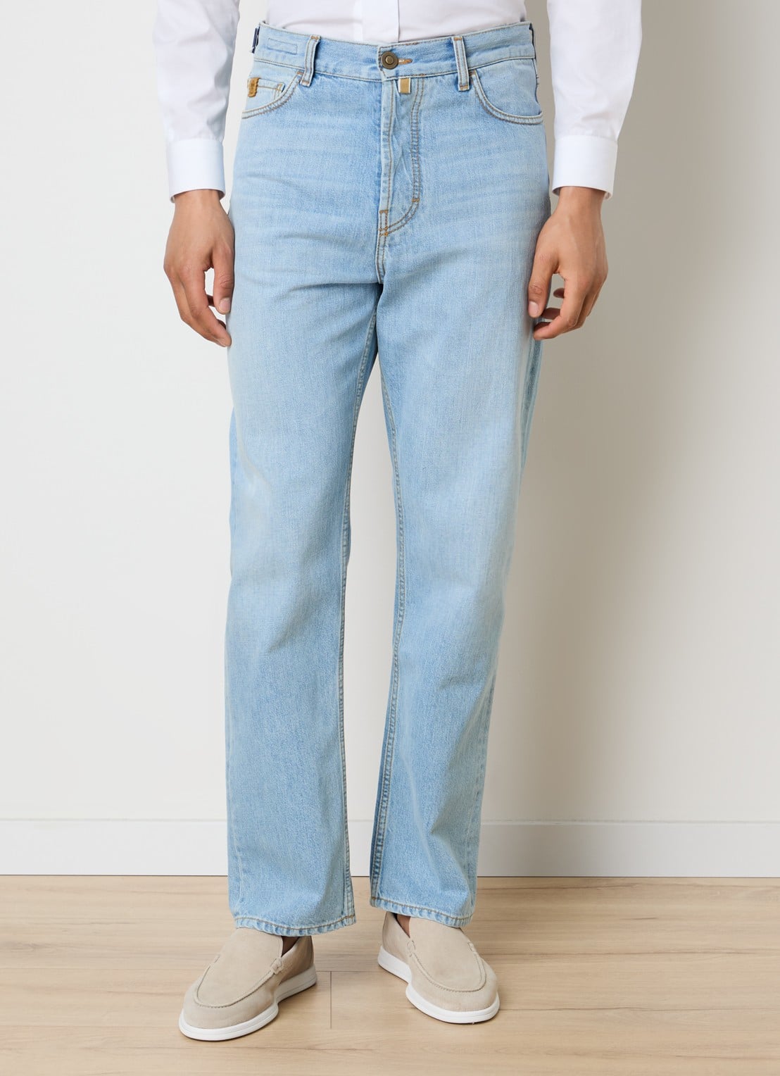 Jacob Cohën Sean straight leg jeans met lichte wassing - detail 4 indigo