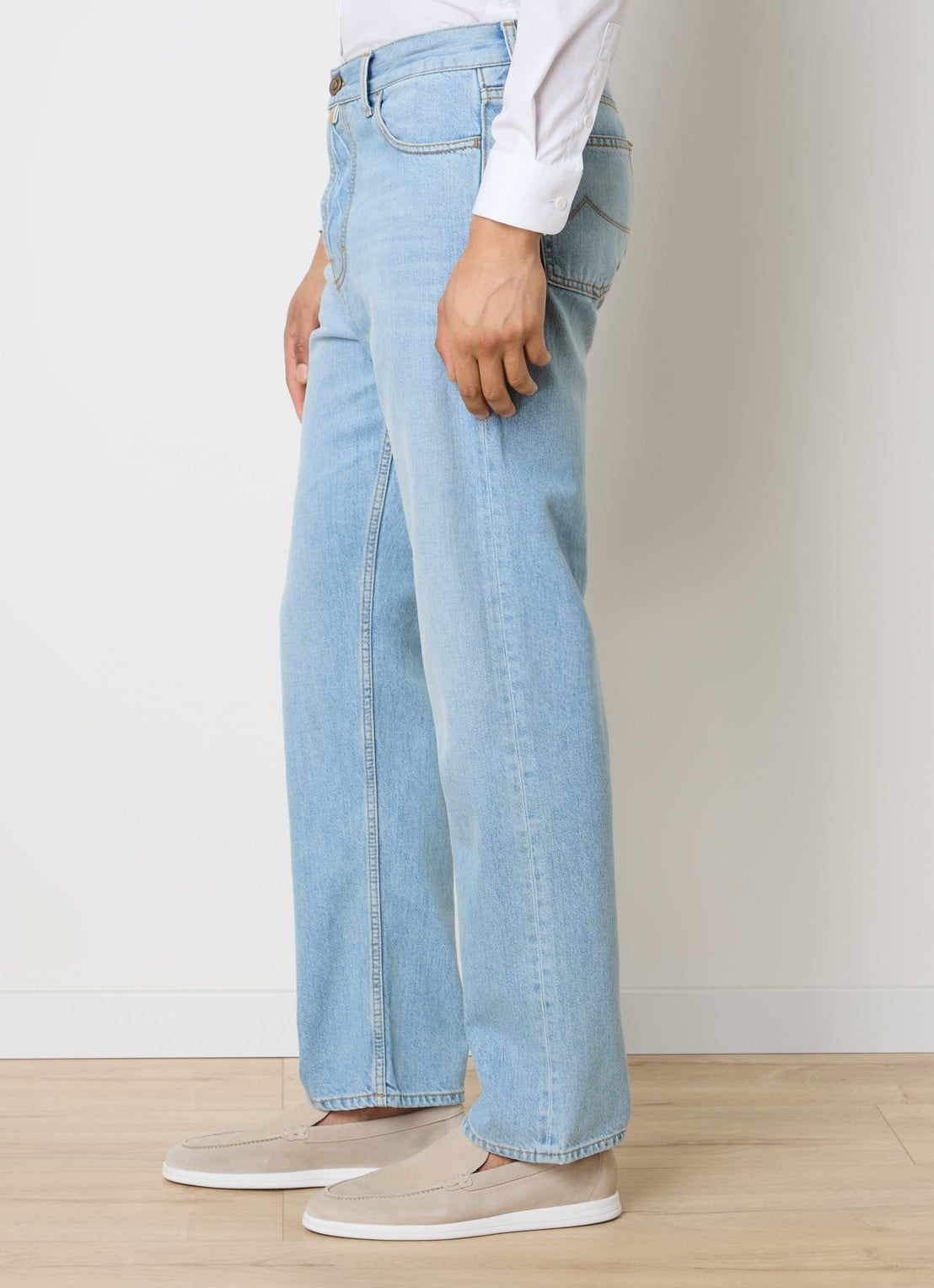 Jacob Cohën Sean straight leg jeans met lichte wassing - detail 5 indigo