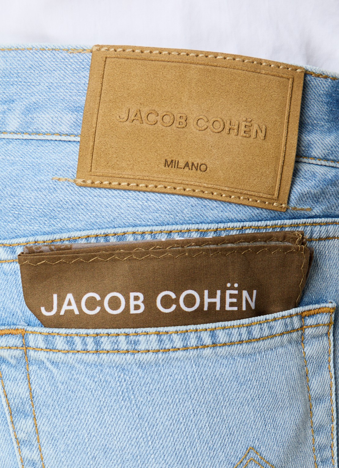 Jacob Cohën Sean straight leg jeans met lichte wassing - detail 6 indigo