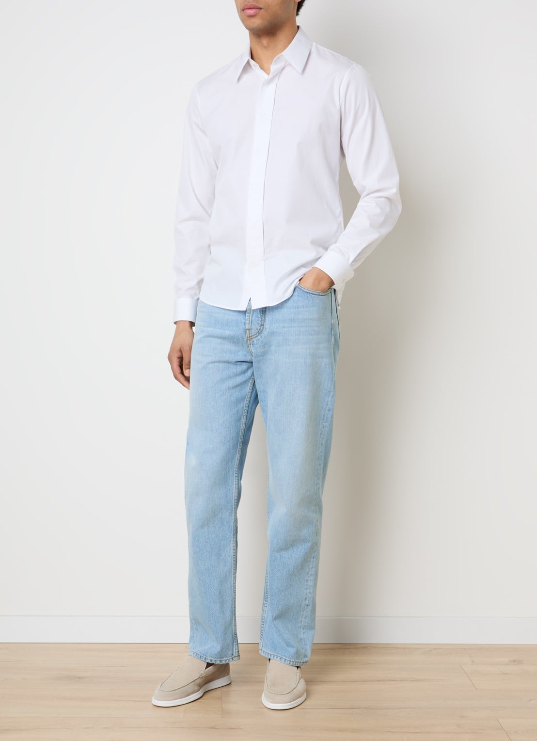 Jacob Cohën Sean straight leg jeans met lichte wassing - voorkant 3 indigo