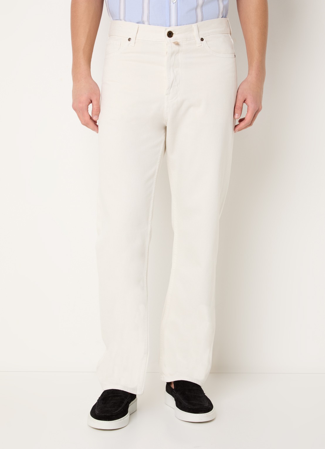 Jacob Cohën Straight leg jeans met gekleurde wassing - detail 4 gebroken wit