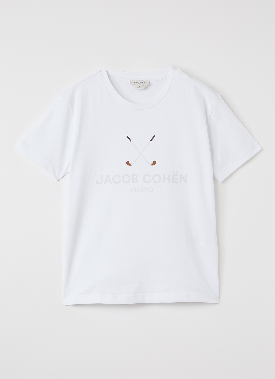Jacob Cohën T-shirt met print - voorkant wit