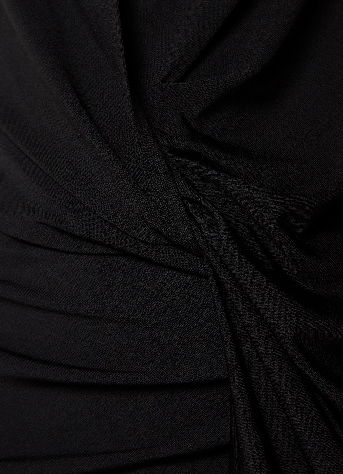 Jacquemus Bahia mini wikkeljurk met V-hals - detail 3 zwart