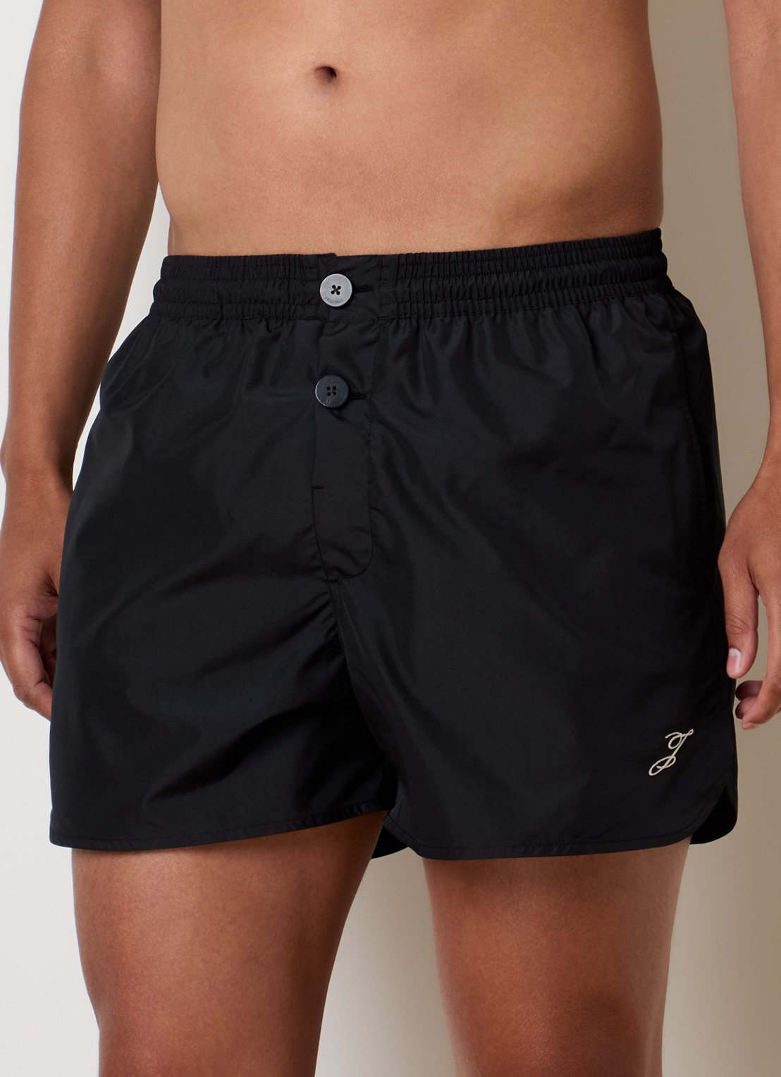 Jacquemus Bain Puntini zwemshorts met logoborduring - detail 2 zwart