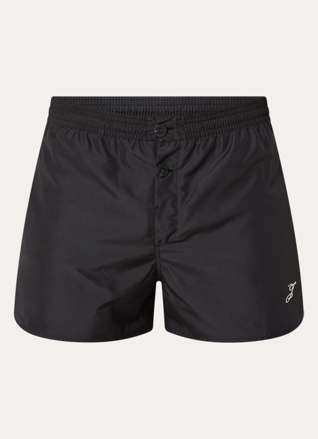 Jacquemus Bain Puntini zwemshorts met logoborduring - voorkant 4 zwart