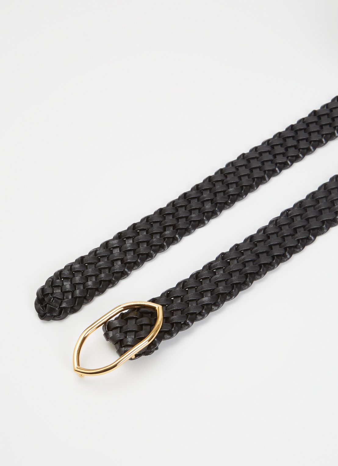 Jacquemus Calisson gevlochten riem van leer - detail 2 zwart
