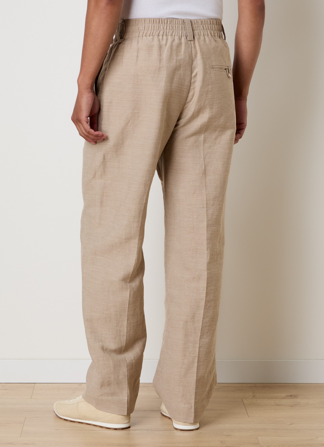 Jacquemus Croisiere straight fit pantalon met steekzakken - achterkant 4 beige