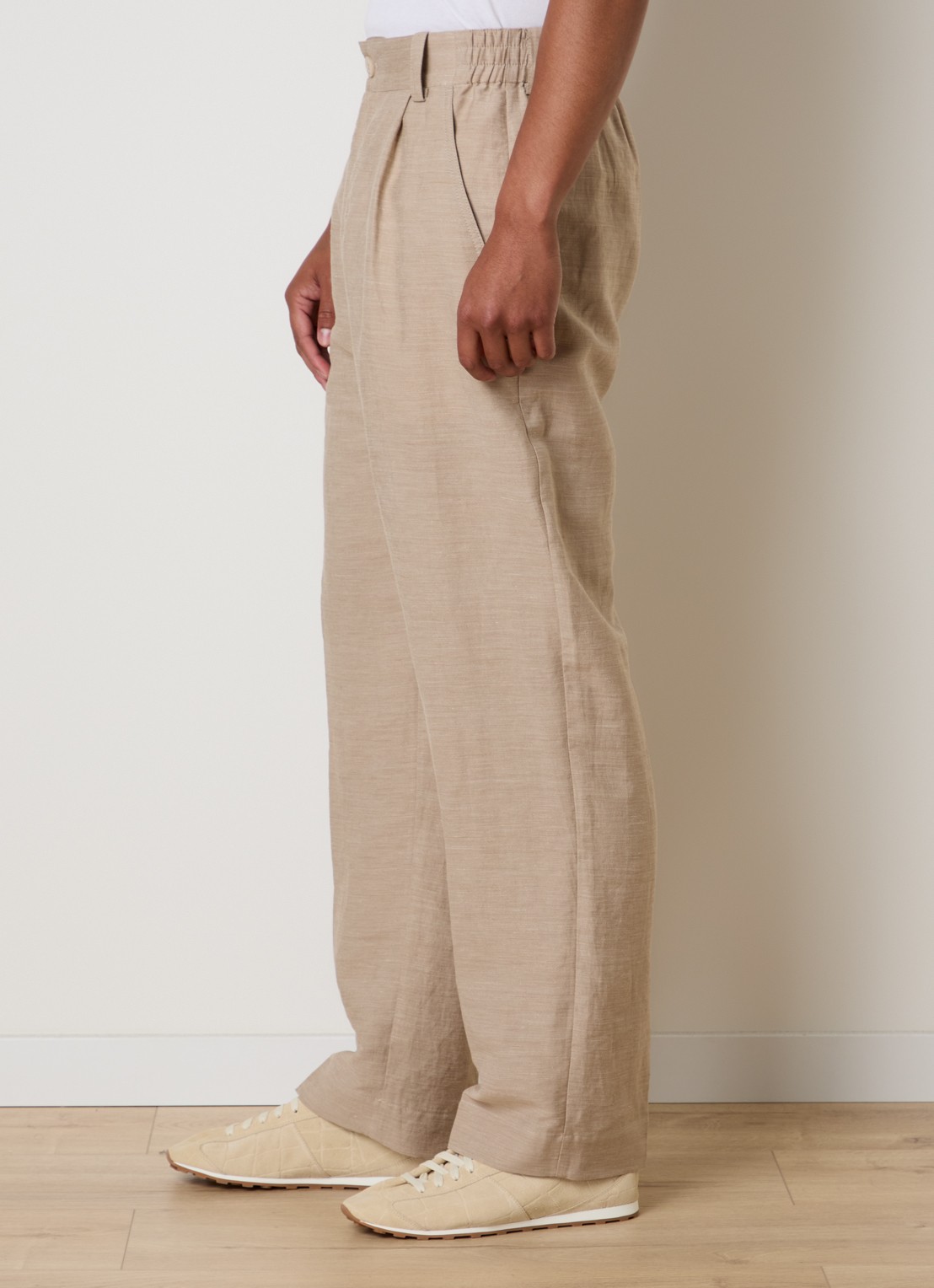 Jacquemus Croisiere straight fit pantalon met steekzakken - detail 2 beige