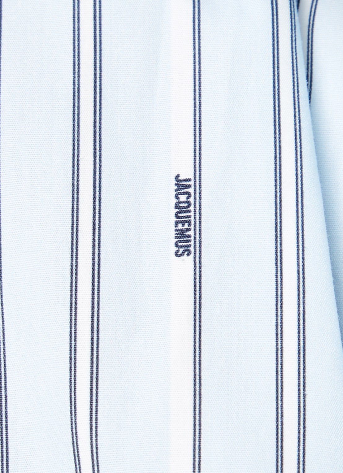 Jacquemus Cropped blouse met streepprint - detail 5 lichtblauw