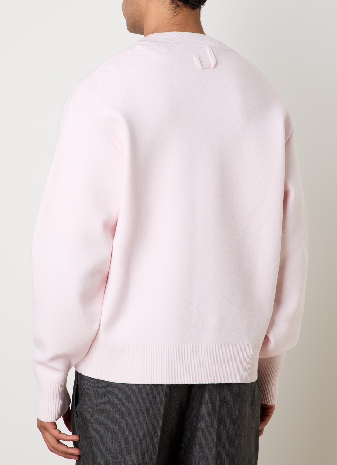 Jacquemus Fijngebreid vest in merino wolblend - achterkant 5 lichtroze
