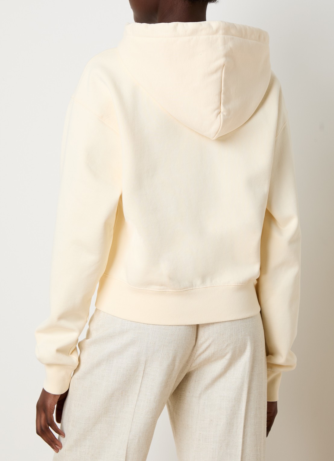 Jacquemus Hoodie met logo - achterkant 4 zand