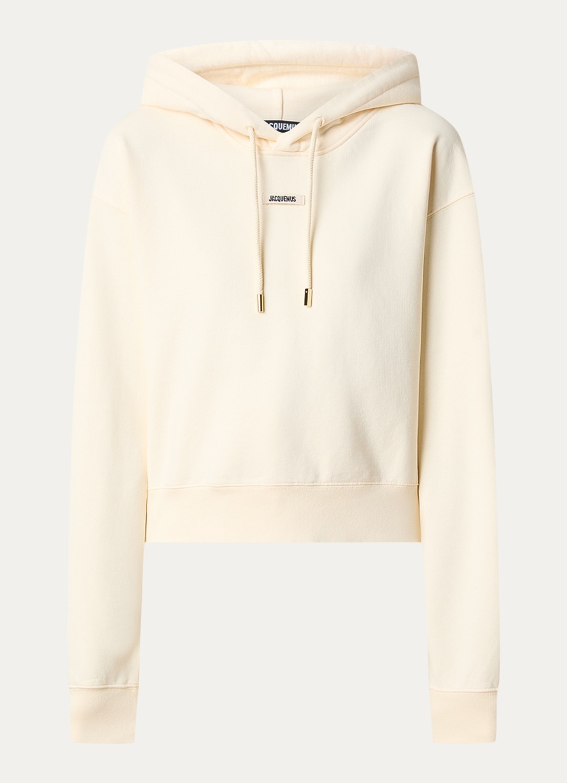 Jacquemus Hoodie met logo - voorkant 5 zand