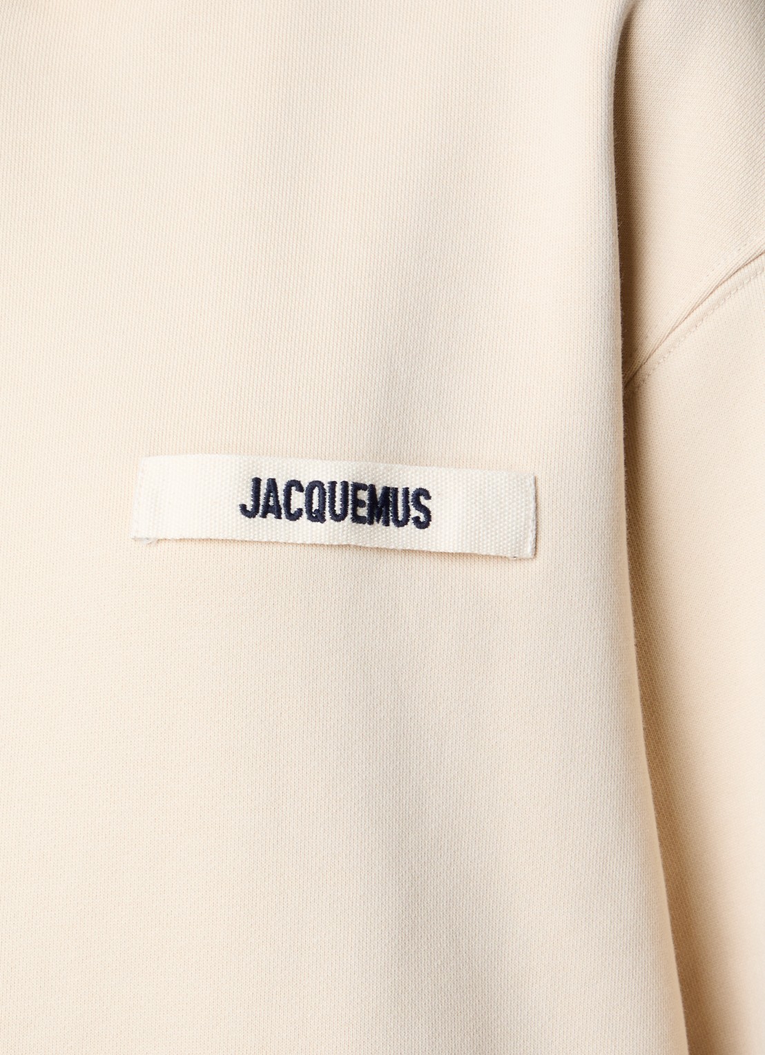 Jacquemus Hoodie met logo - detail 3 beige