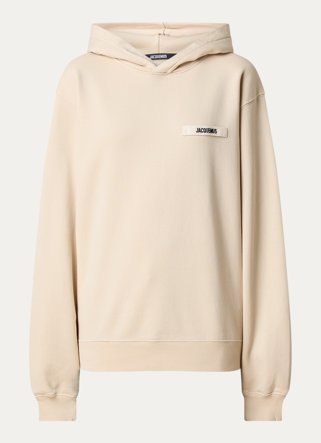 Jacquemus Hoodie met logo - voorkant 4 beige