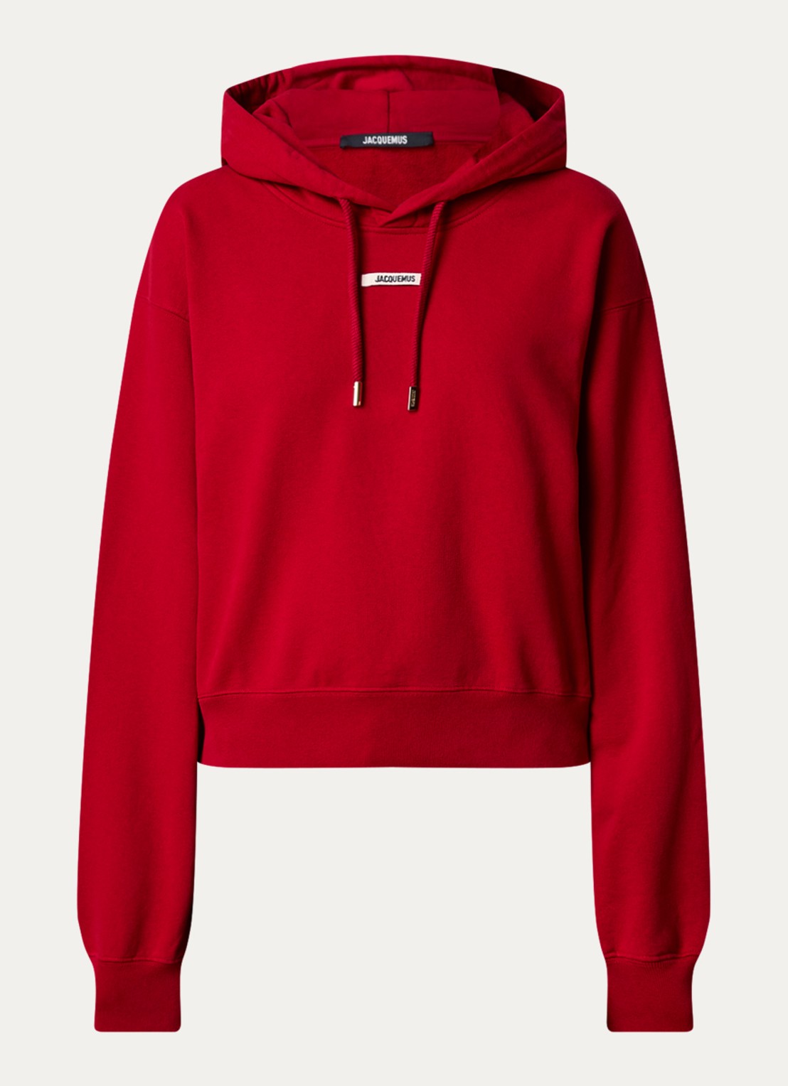 Jacquemus Hoodie met logo - voorkant donkerrood