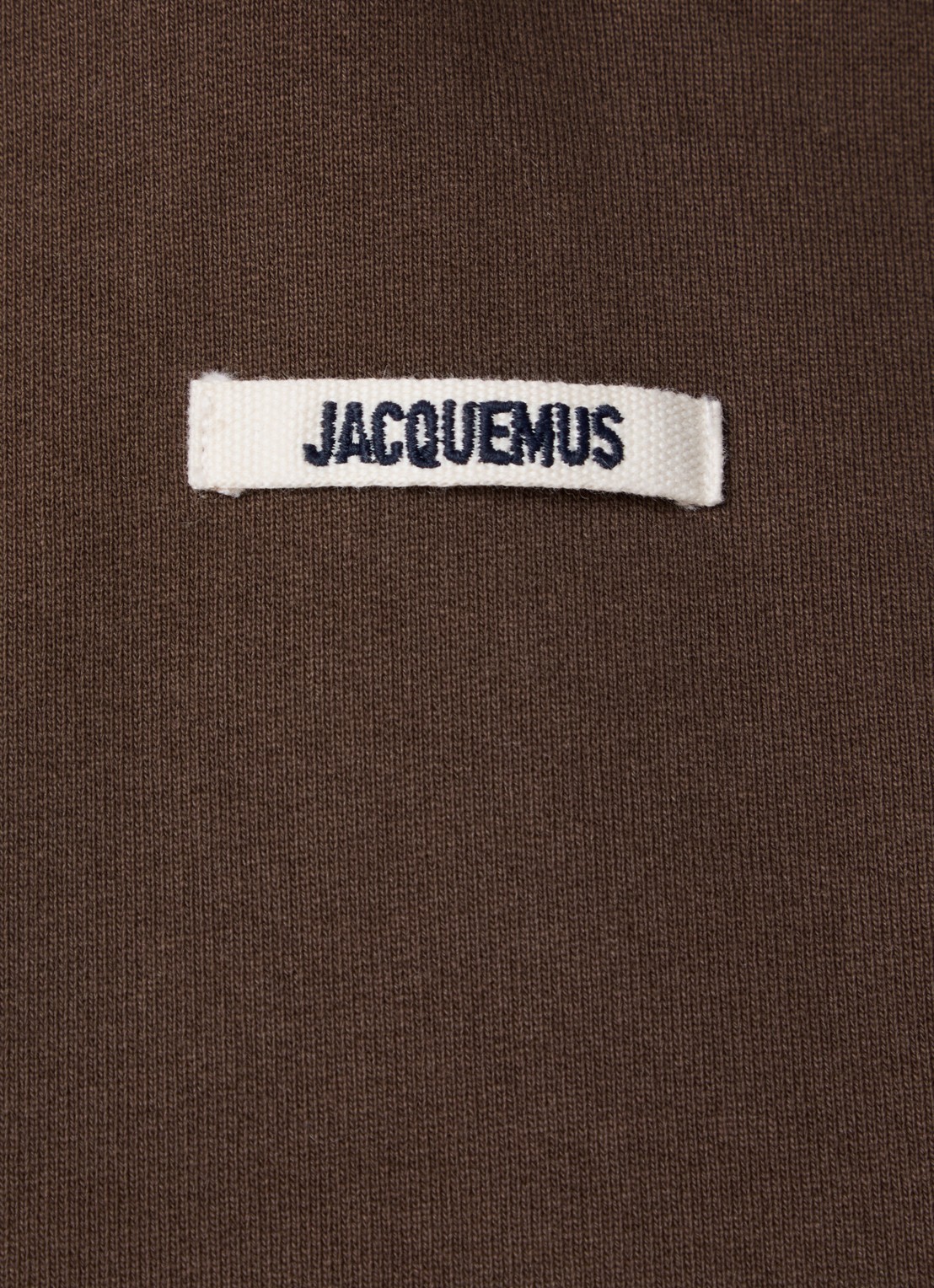 Jacquemus Hoodie met logo - detail 6 donkerbruin