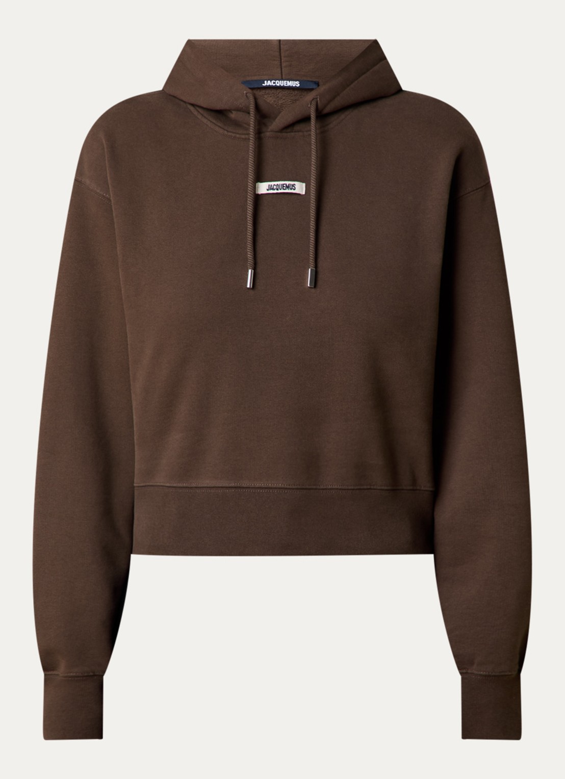Jacquemus Hoodie met logo - voorkant 2 donkerbruin