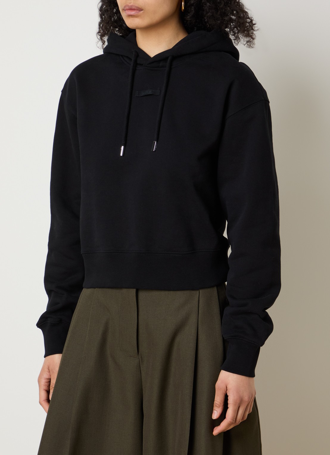 Jacquemus Hoodie met logo - detail 4 zwart