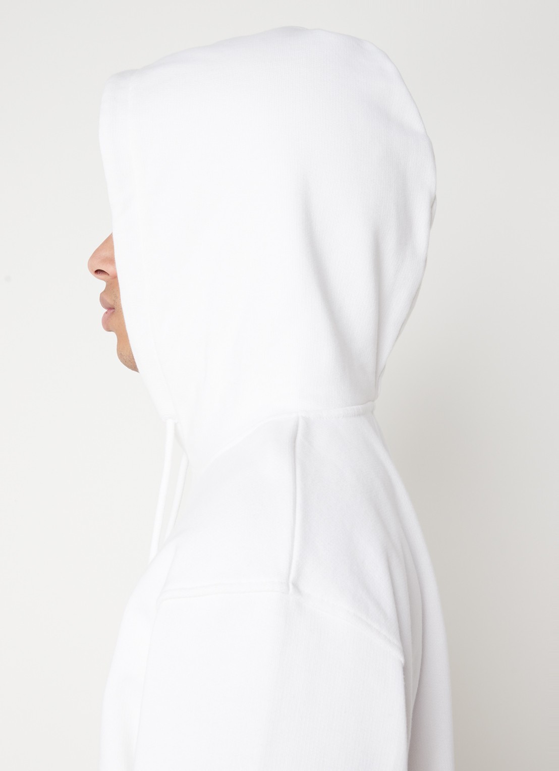Jacquemus Hoodie van  katoen met logoborduring - detail 3 wit