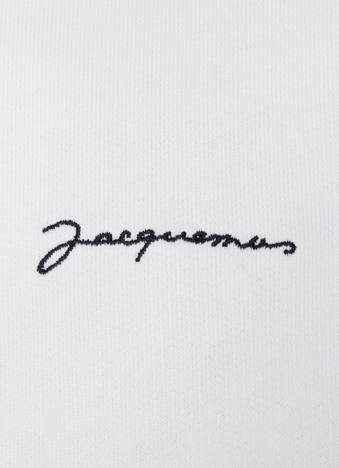 Jacquemus Hoodie van  katoen met logoborduring - detail 4 wit