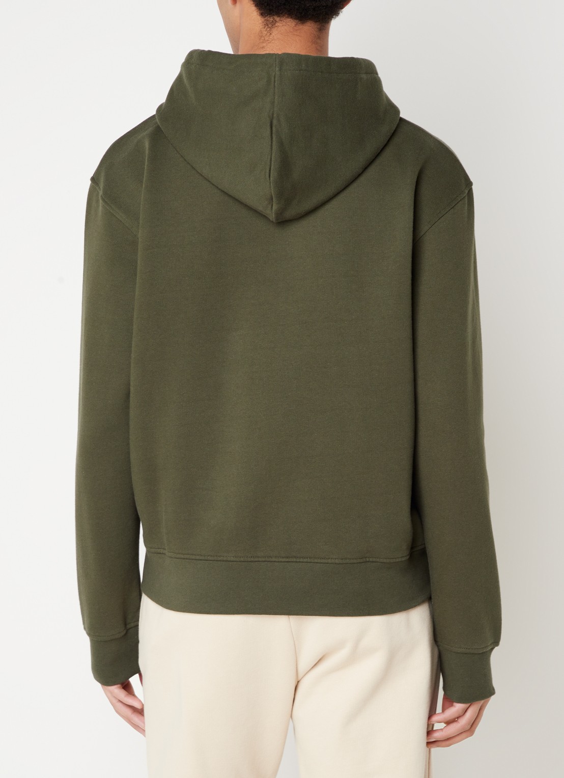 Jacquemus Hoodie van  katoen met logoborduring - achterkant 6 legergroen