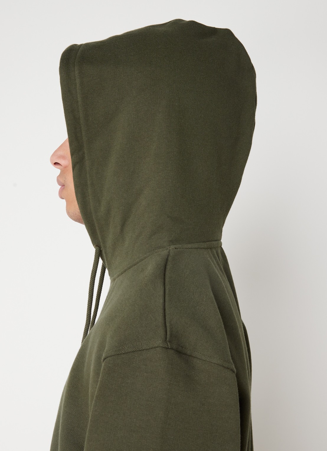 Jacquemus Hoodie van  katoen met logoborduring - detail 2 legergroen